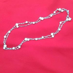Silver Pearl Necklace